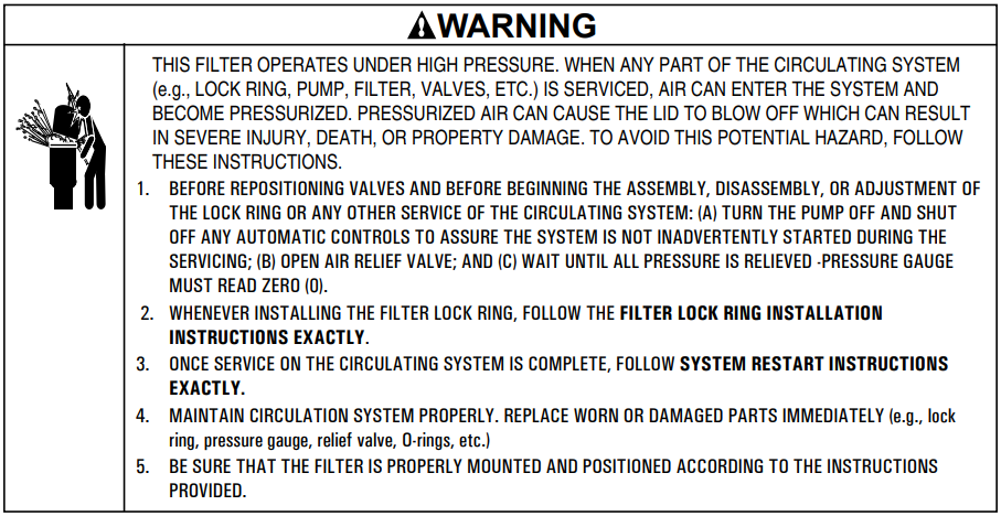 Filter Warning